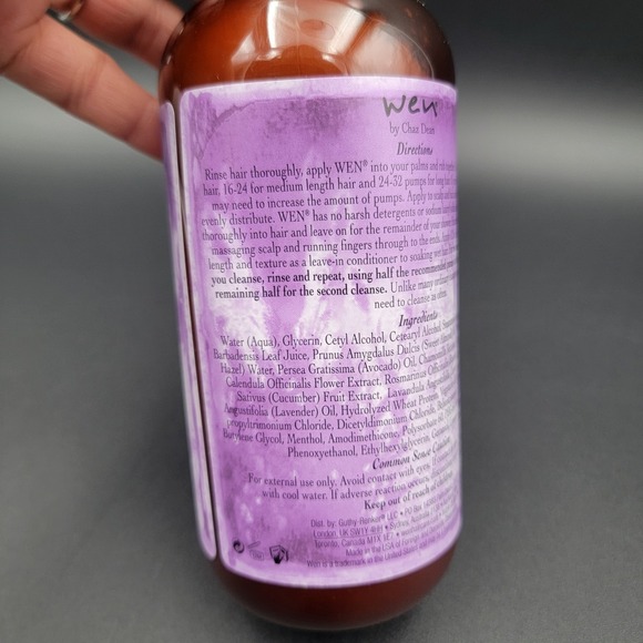 Wen‎ by Chaz Dean Lavender Cleansing Conditioner 16 oz - Factory Sealed w/ Pump - Picture 4 of 10